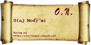 Olaj Noémi névjegykártya